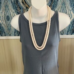 Faux Pearl Slip-over Necklace